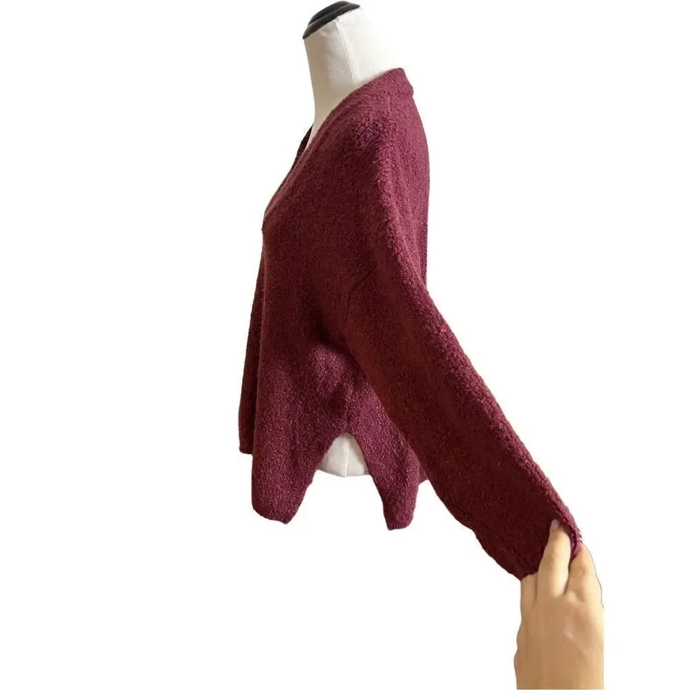 Urban Outfitters Women Sweater Oversized Pullover Knit burgundy size M